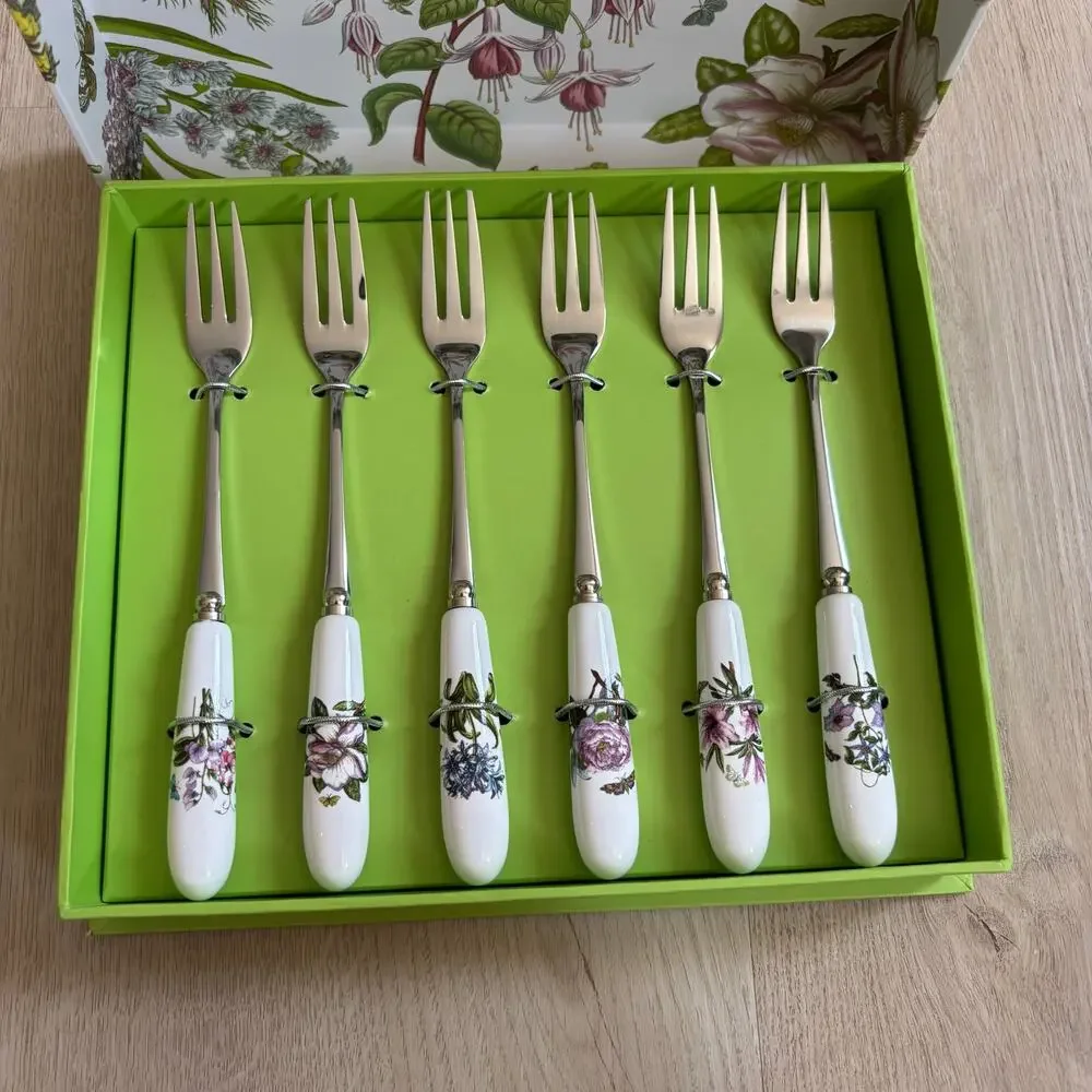 Portmeirion Botanic Garden NEW Set of 6 Tea Spoons & Set of 6 Tea Forks